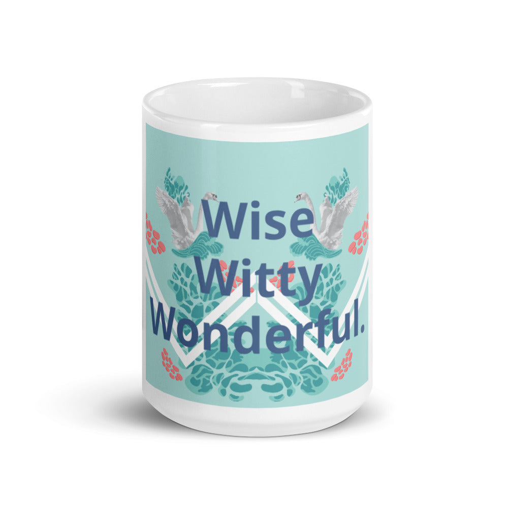 White glossy mug
