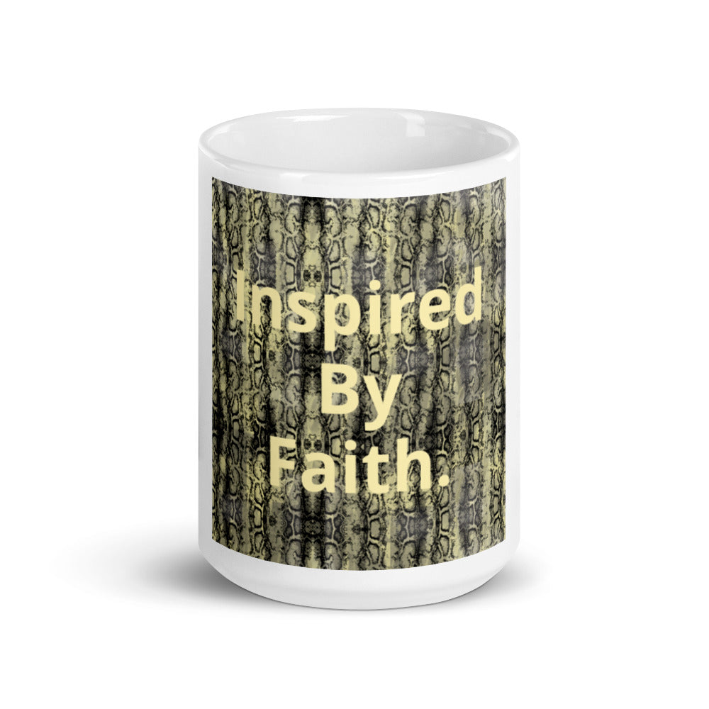 White glossy mug