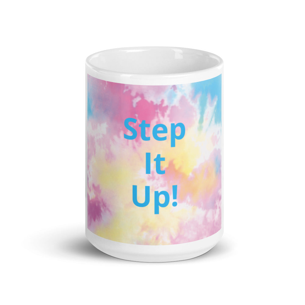 White glossy mug