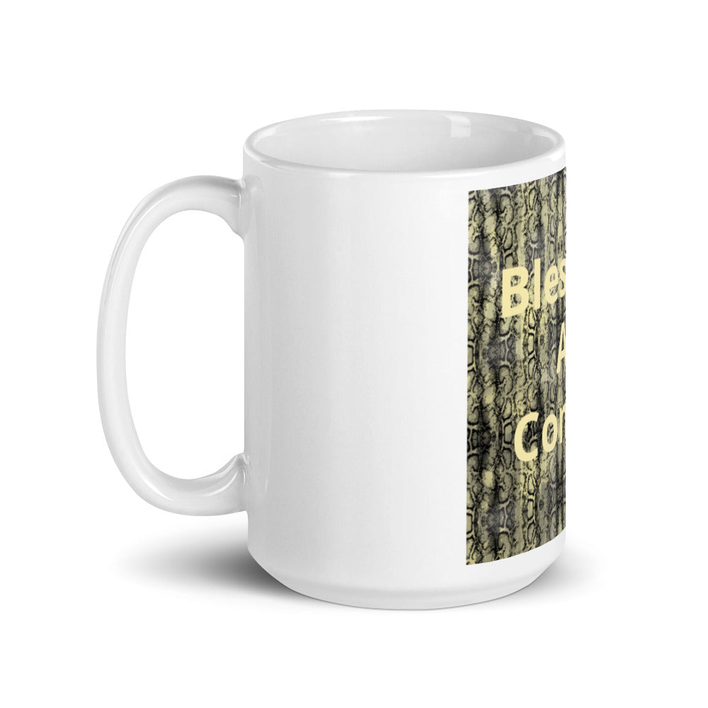 White glossy mug