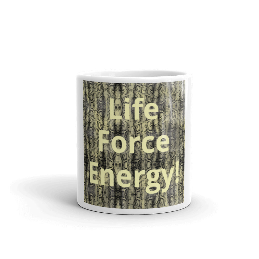 White glossy mug