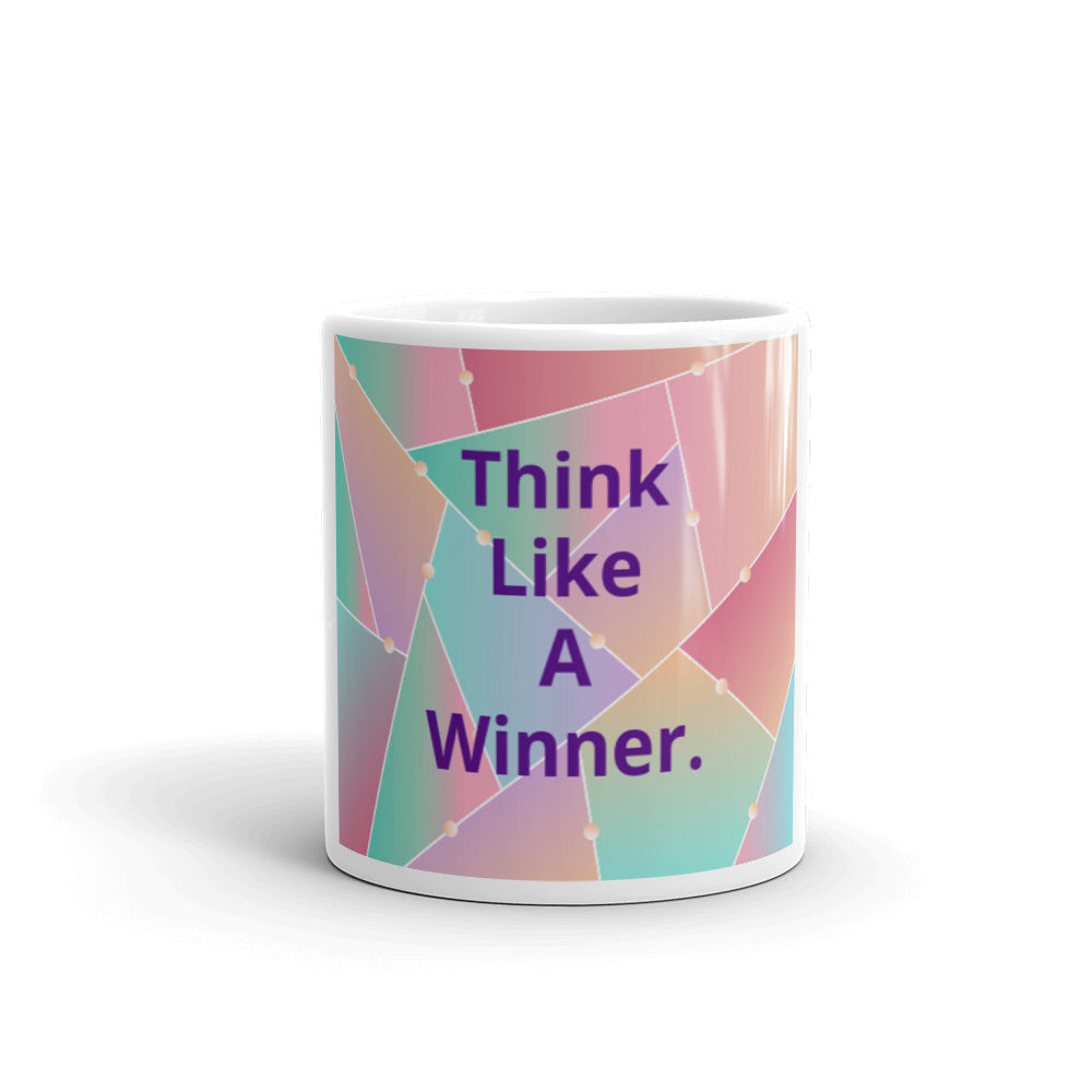 White glossy mug
