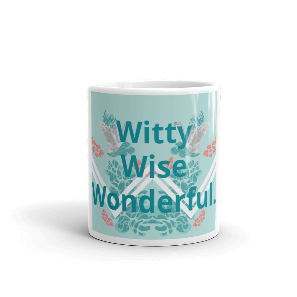 White glossy mug