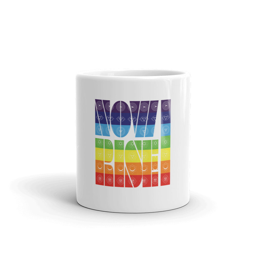White glossy mug