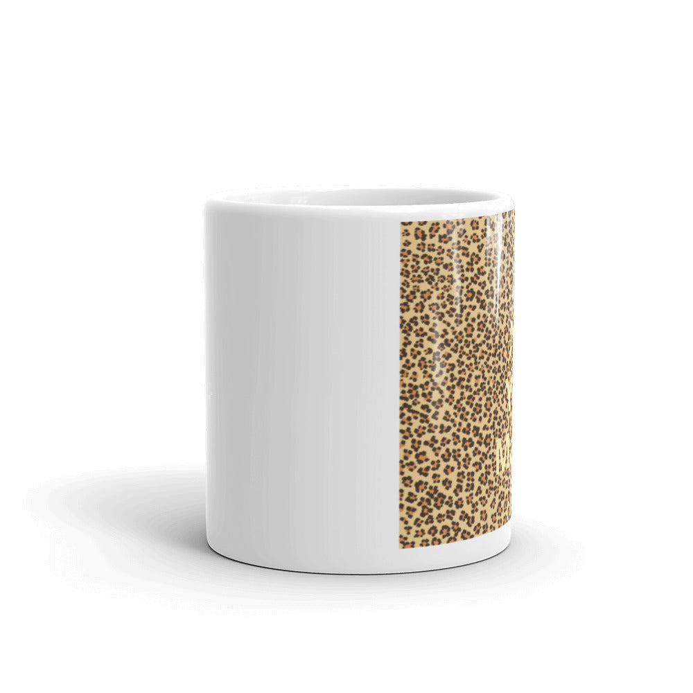 White glossy mug