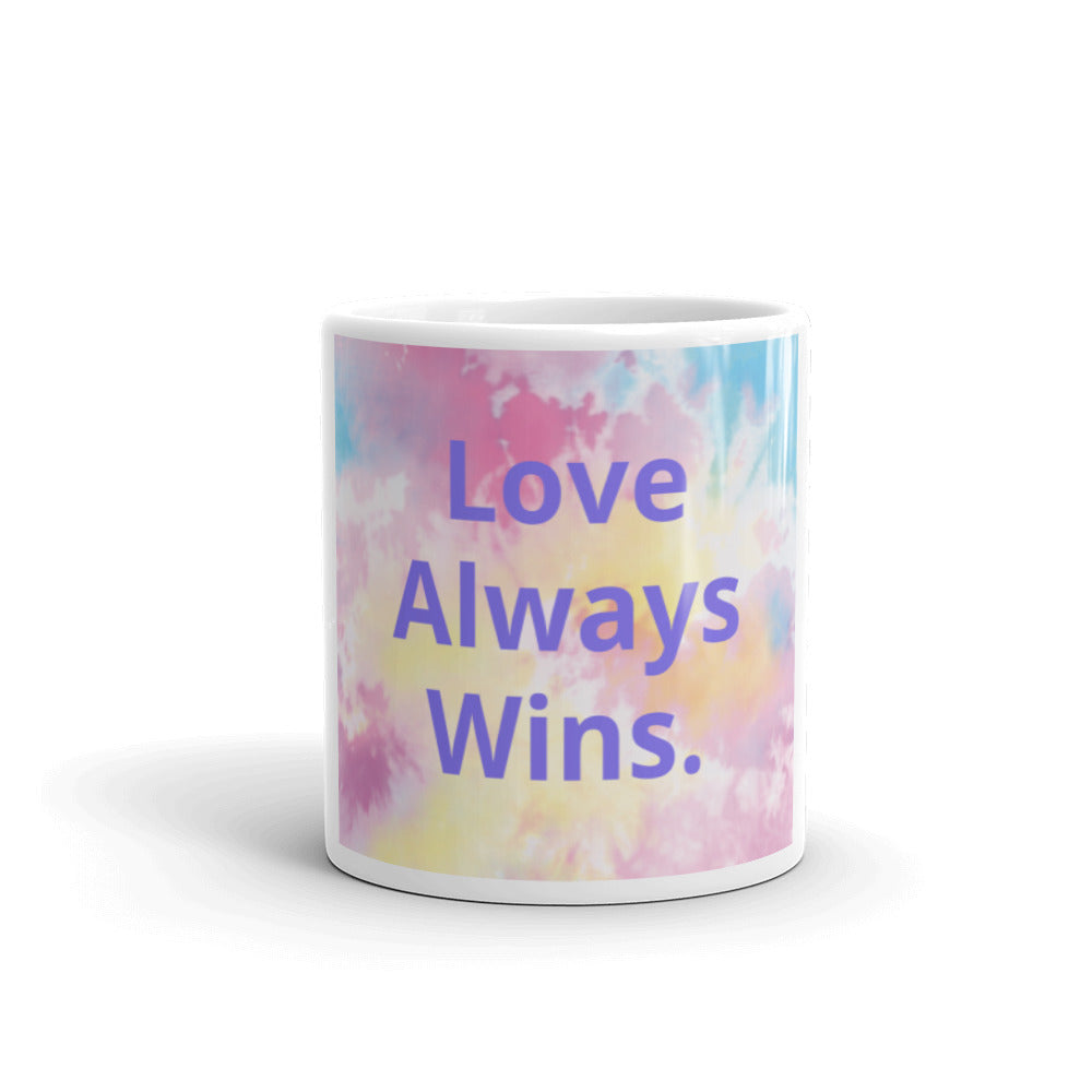 White glossy mug