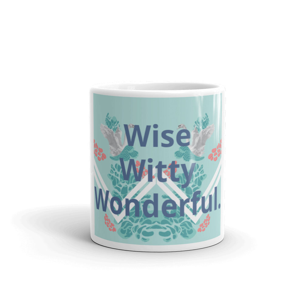 White glossy mug
