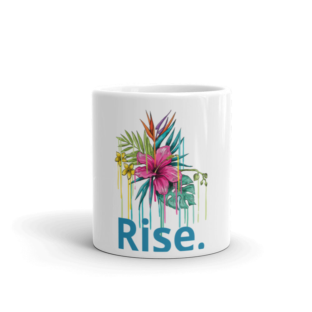 White glossy mug