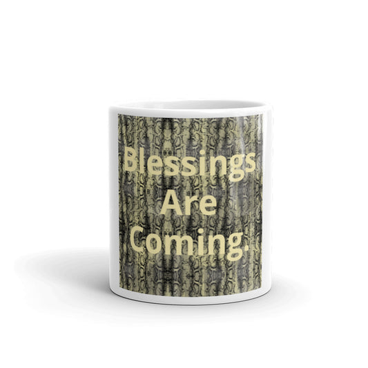 White glossy mug
