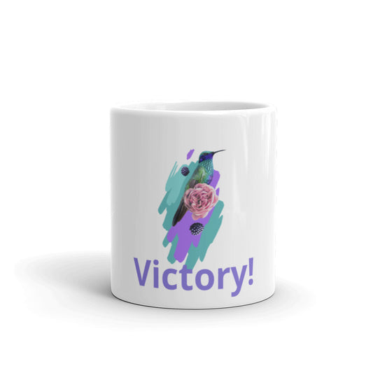 White glossy mug
