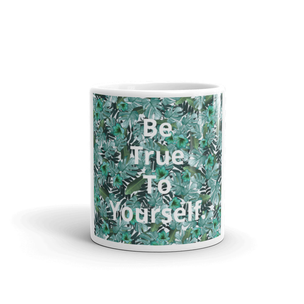 White glossy mug