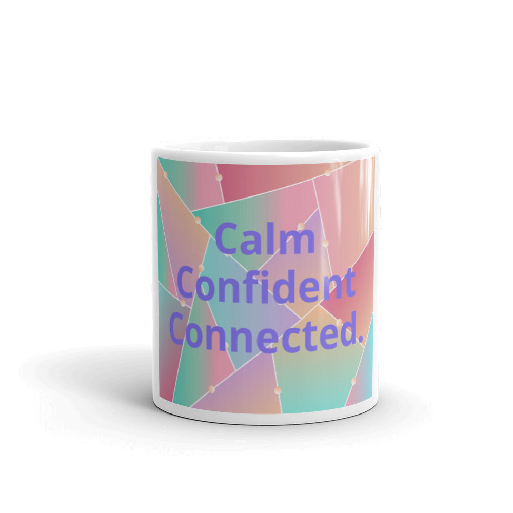 White glossy mug