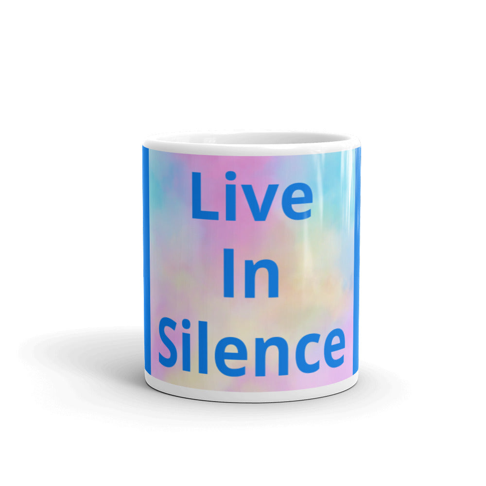 White glossy mug