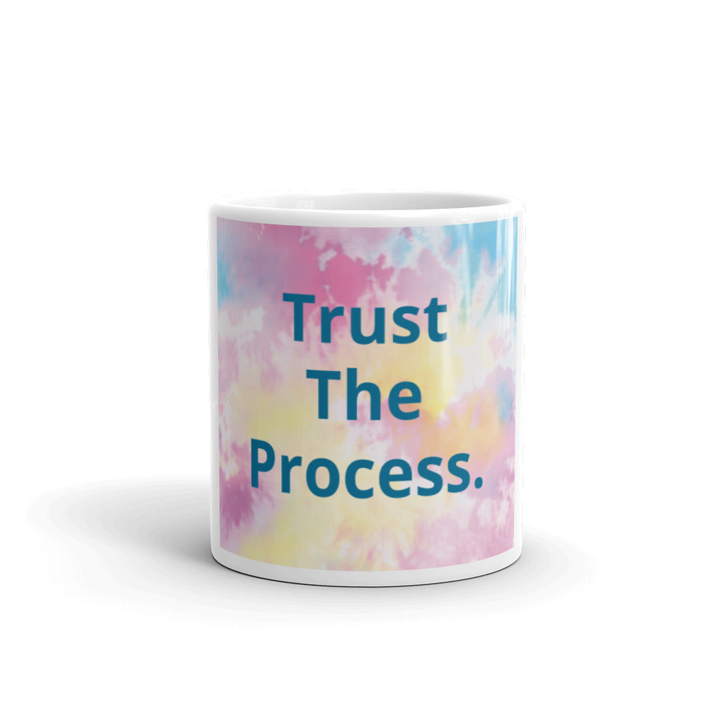 White glossy mug