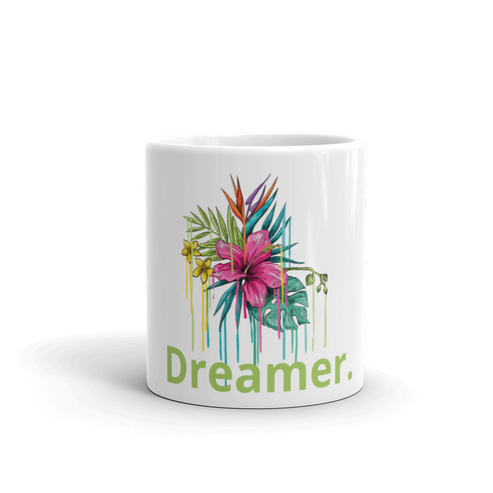White glossy mug