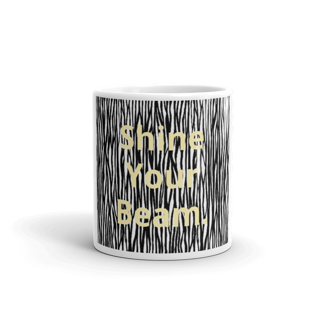 White glossy mug