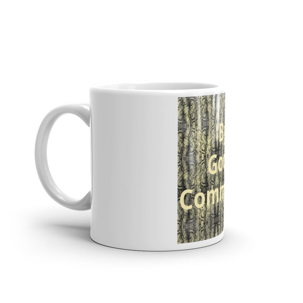 White glossy mug