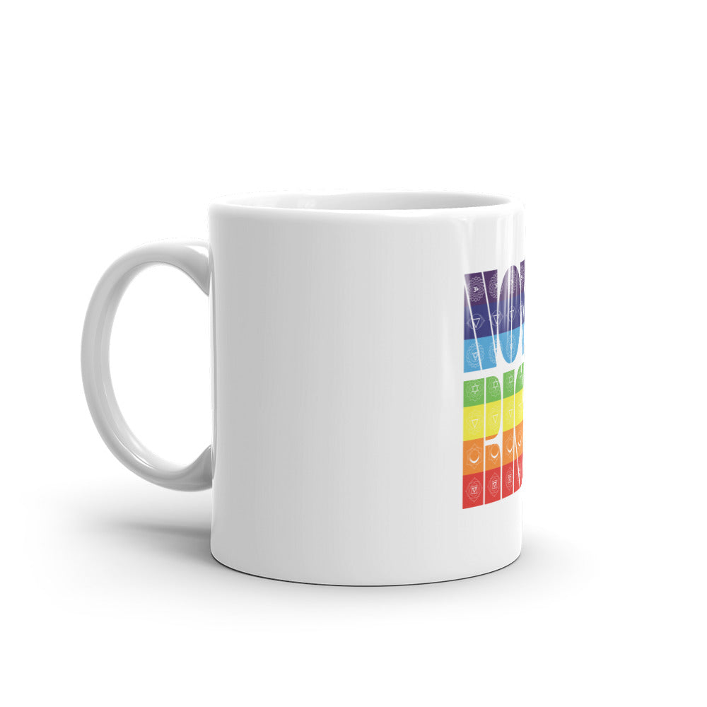 White glossy mug