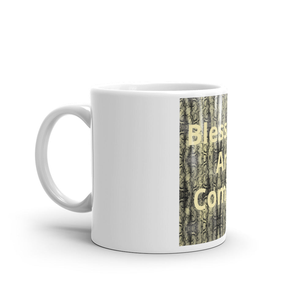 White glossy mug