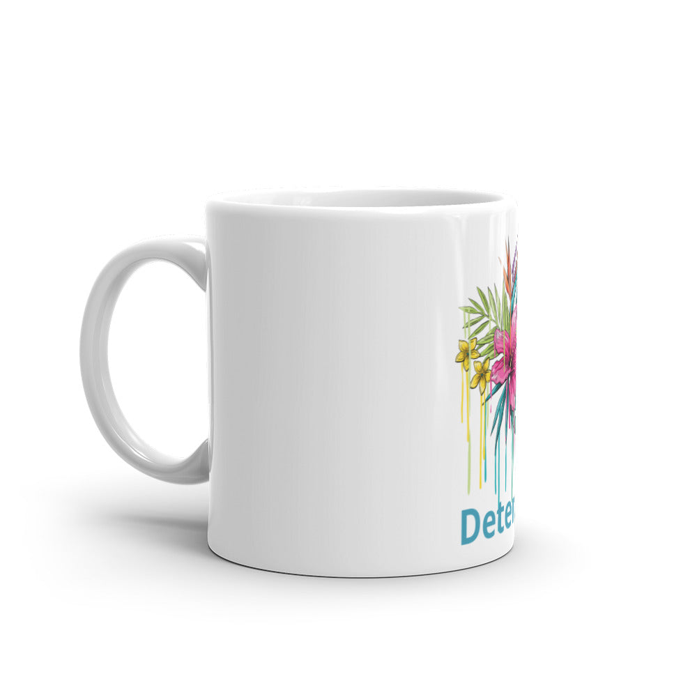 White glossy mug
