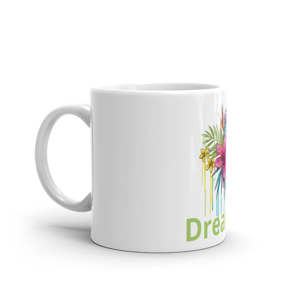 White glossy mug