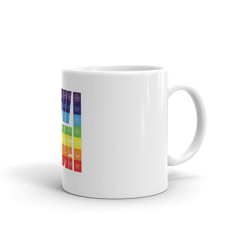 White glossy mug