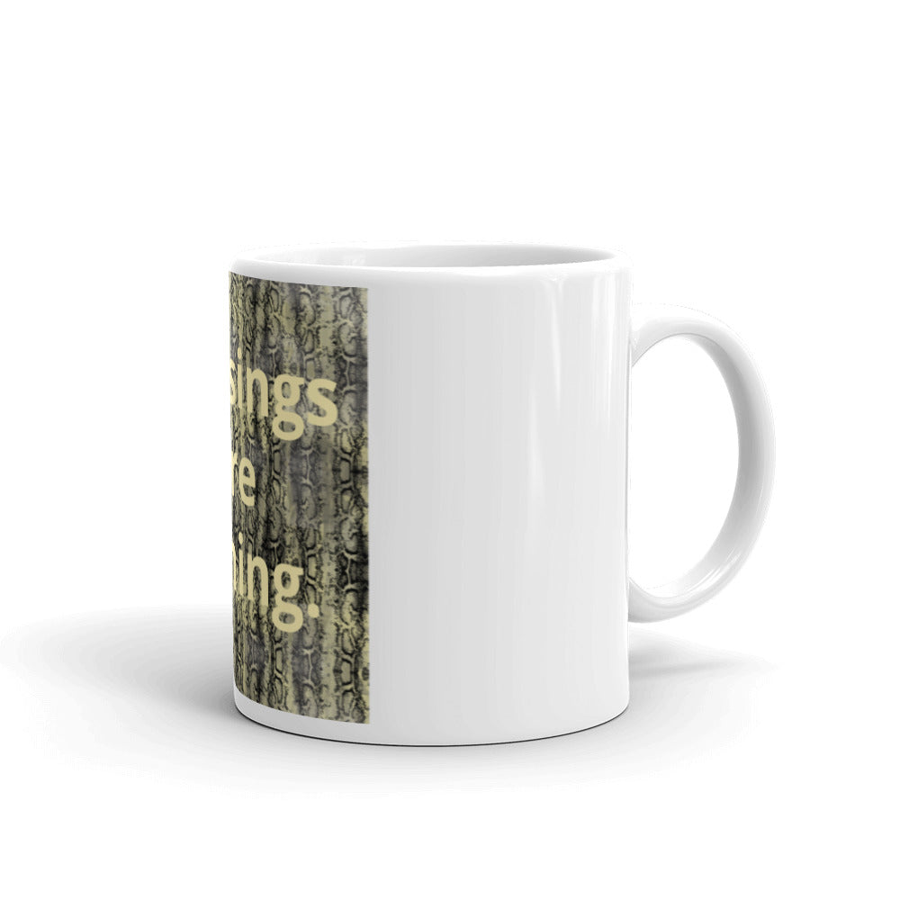 White glossy mug