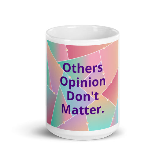 White glossy mug