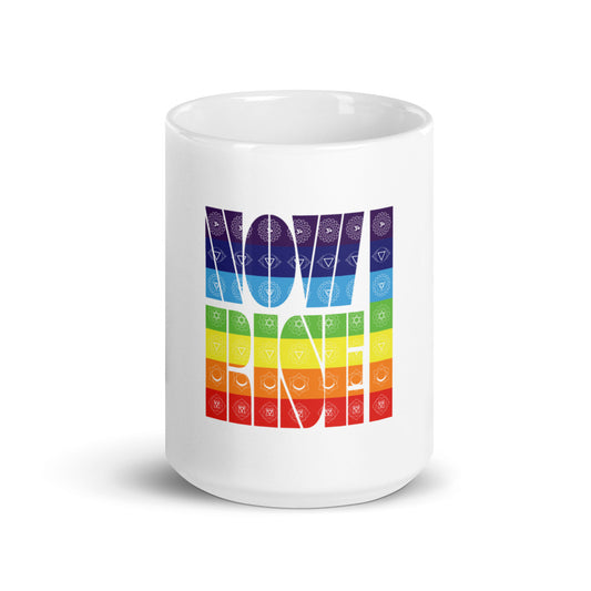 White glossy mug