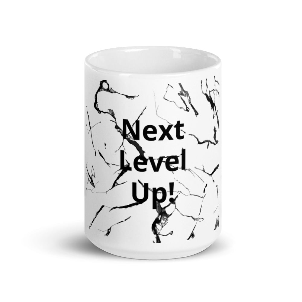 White glossy mug