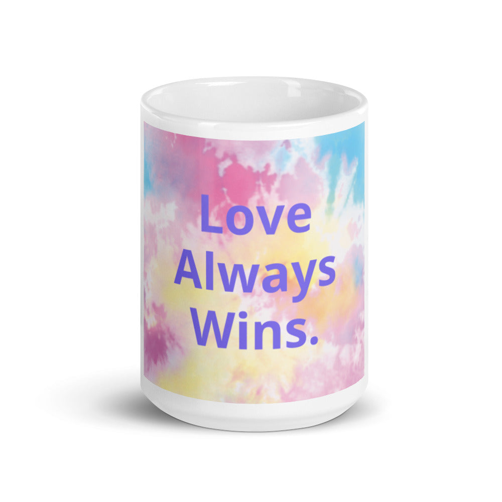 White glossy mug