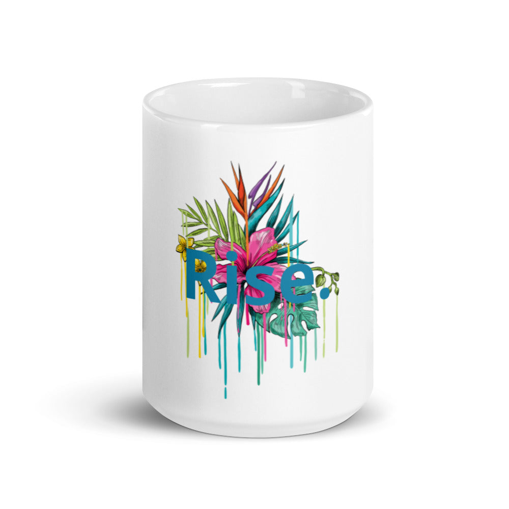 White glossy mug