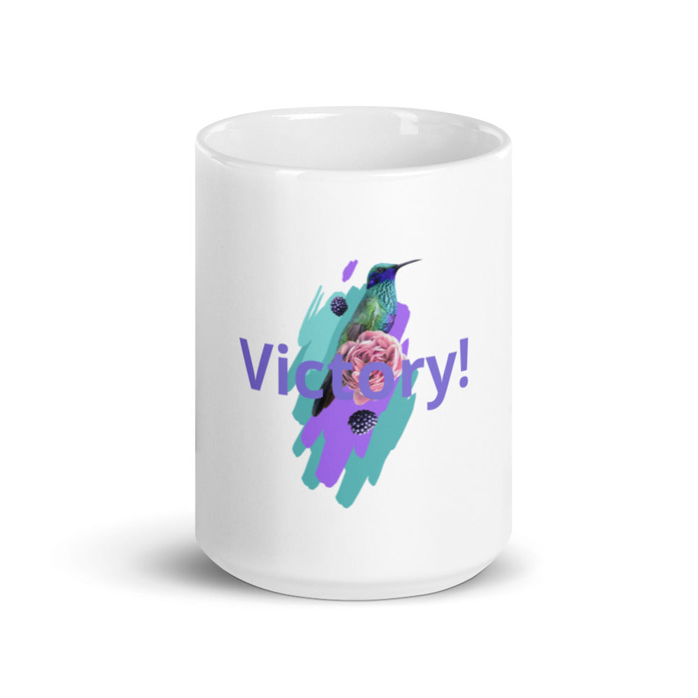 White glossy mug