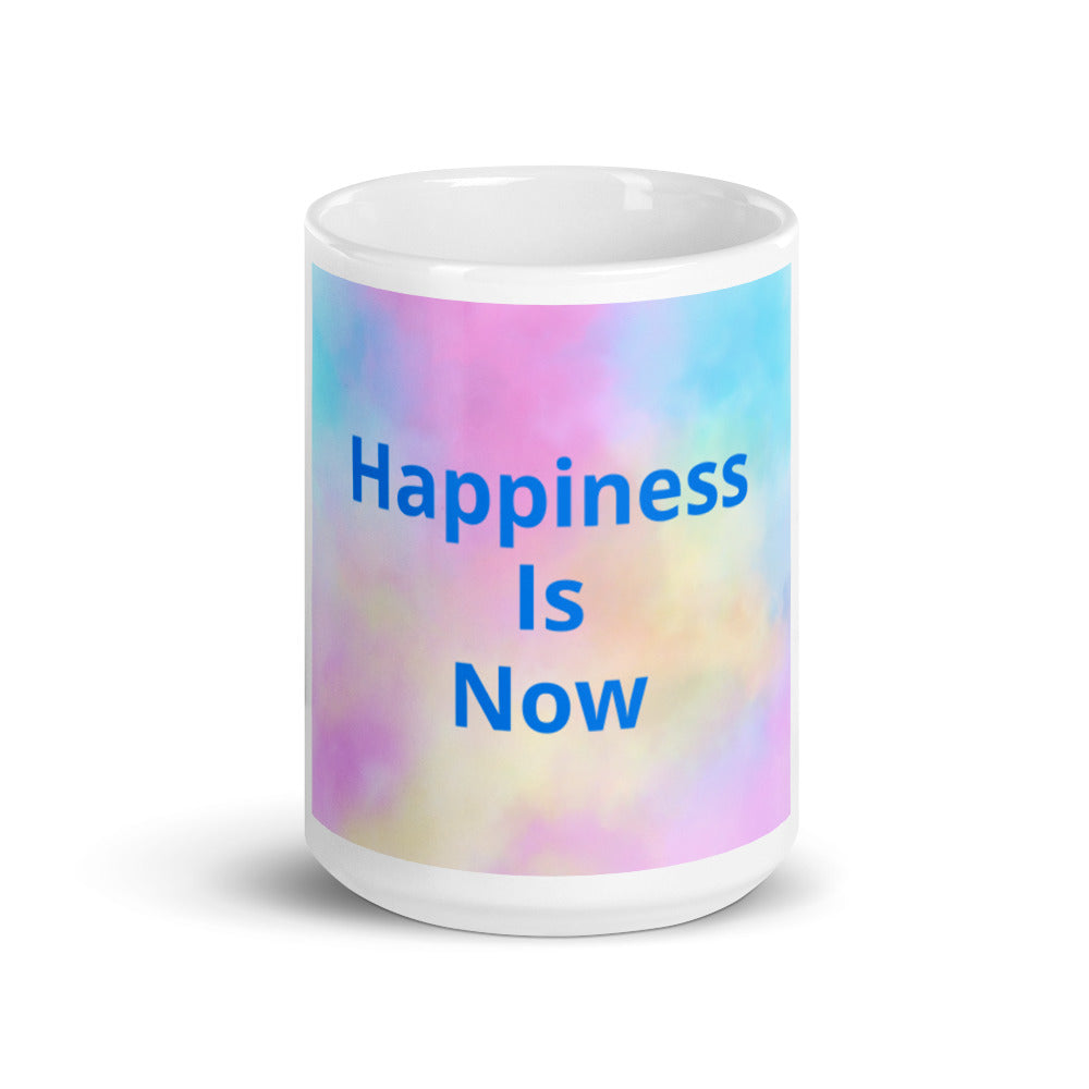 White glossy mug