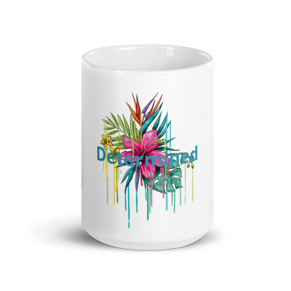 White glossy mug