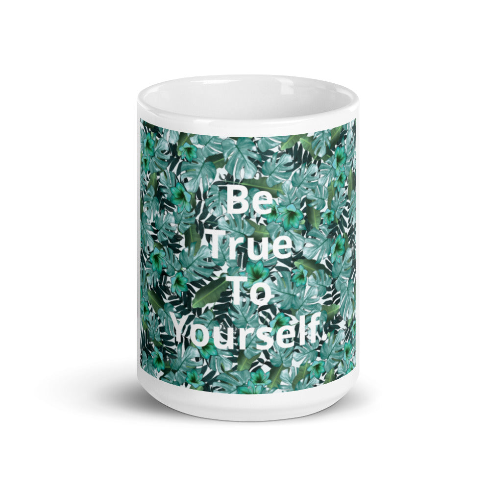White glossy mug