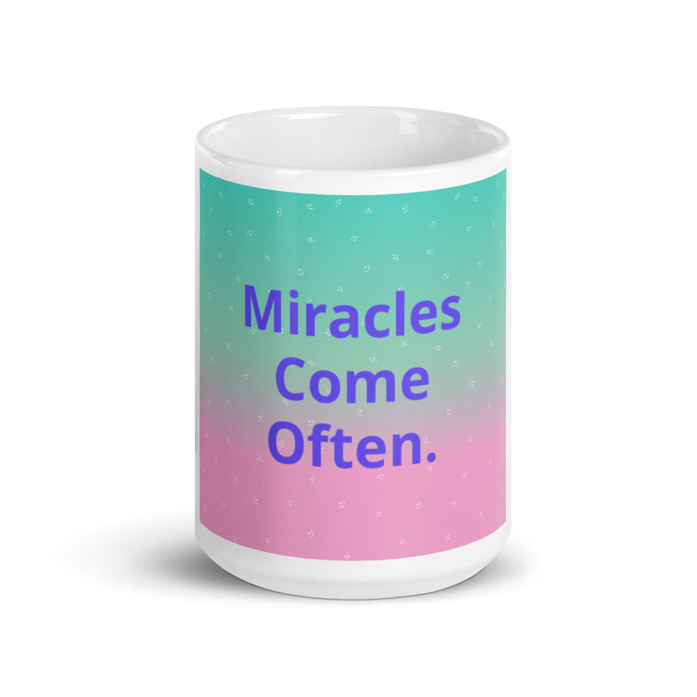 White glossy mug