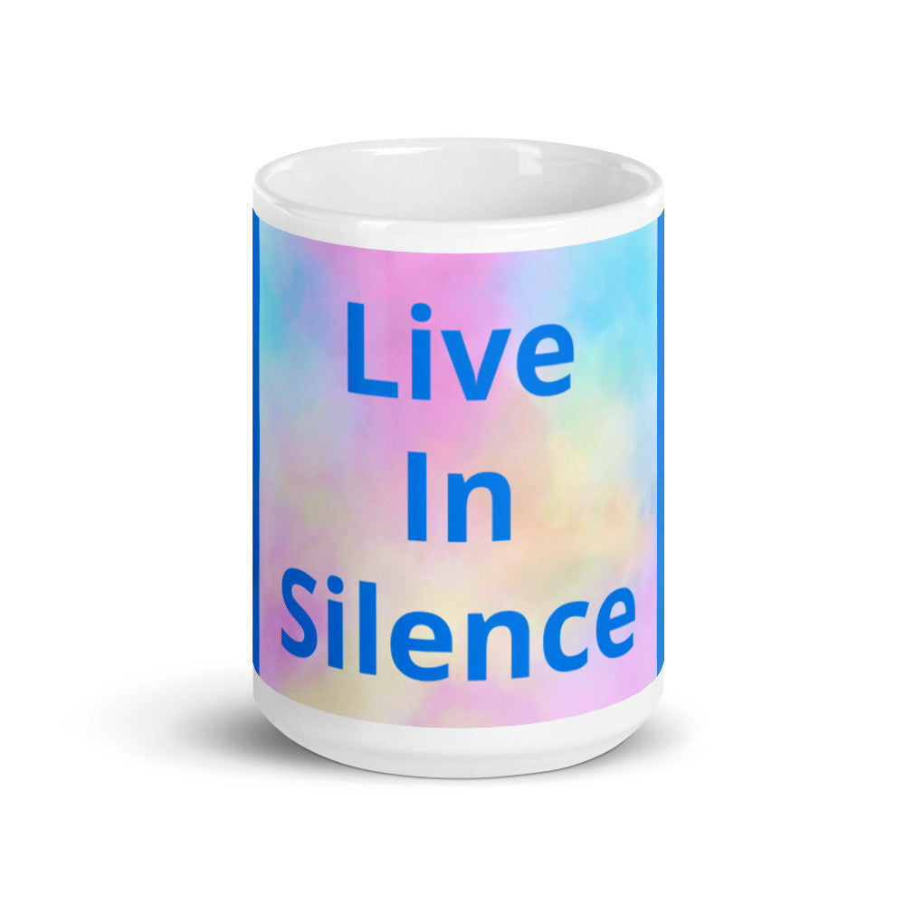 White glossy mug