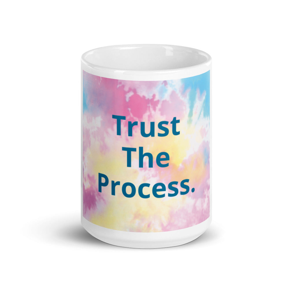 White glossy mug