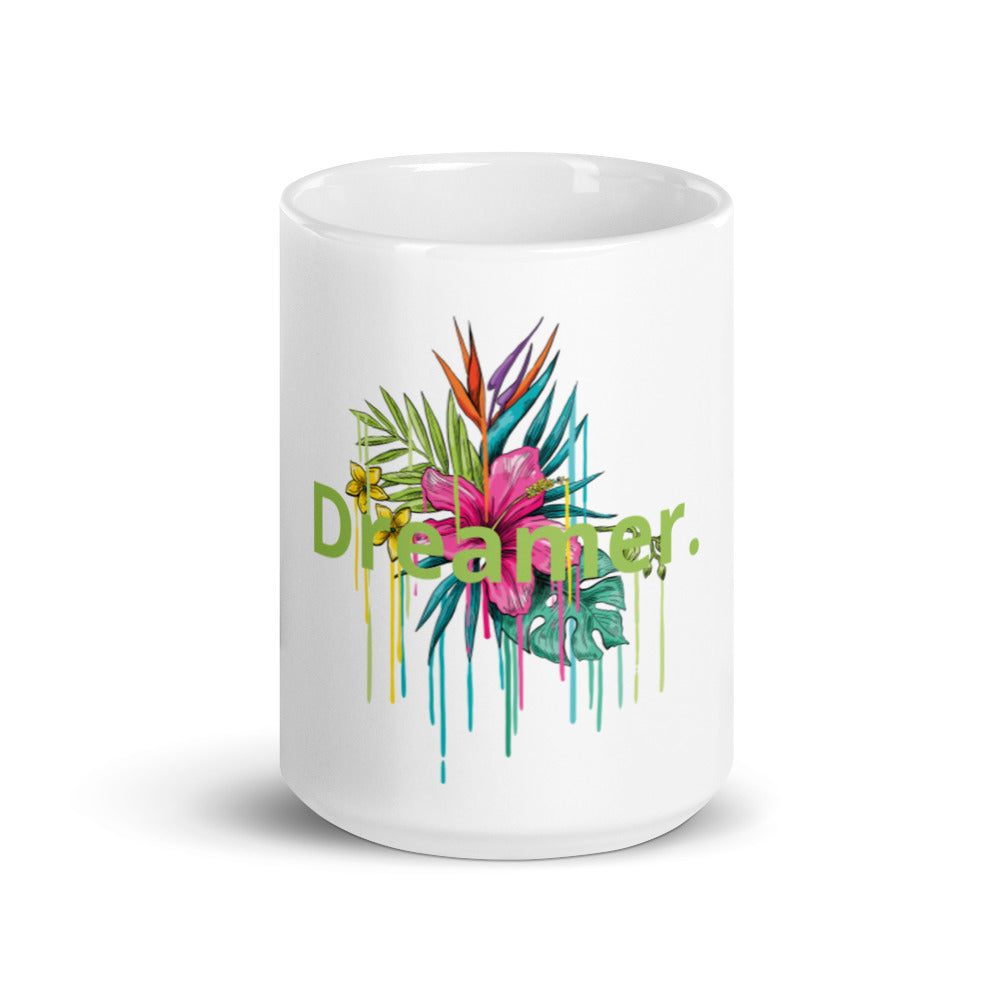 White glossy mug