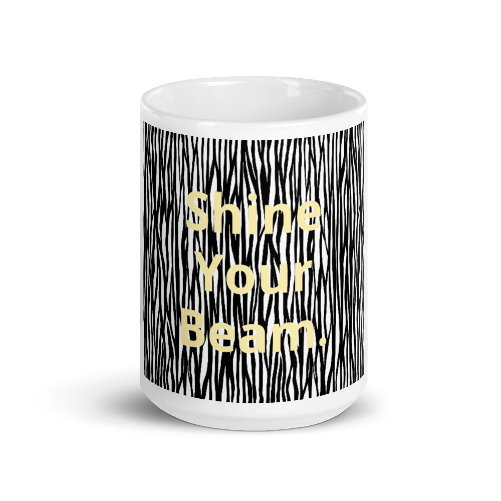 White glossy mug