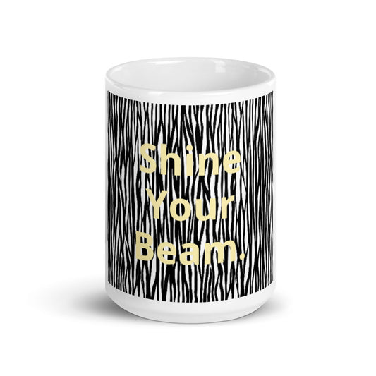 White glossy mug