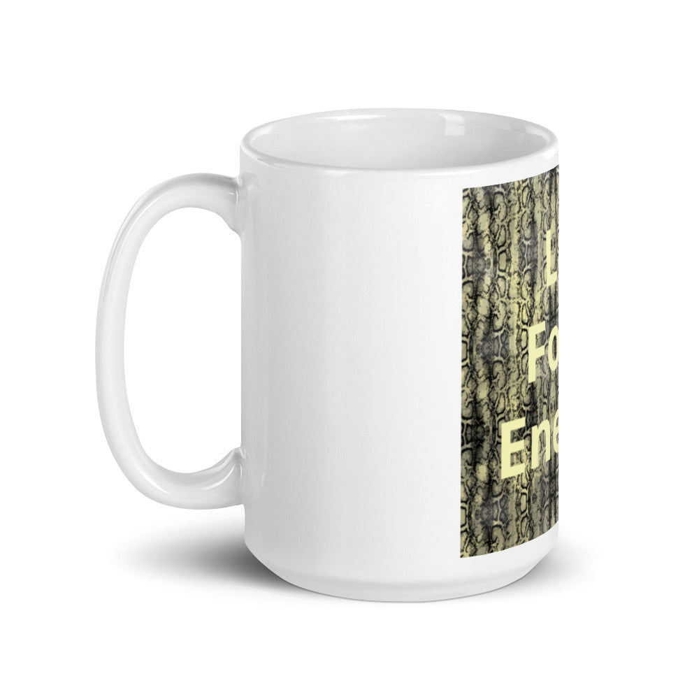 White glossy mug