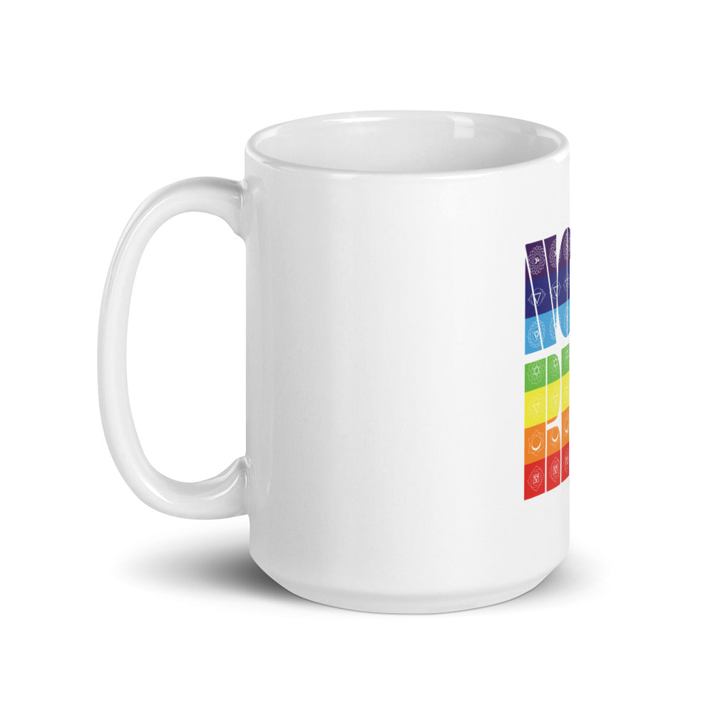 White glossy mug