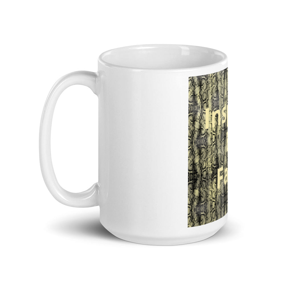 White glossy mug