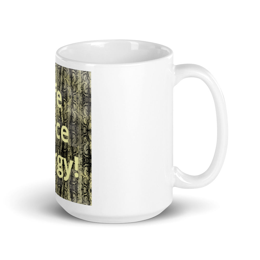 White glossy mug