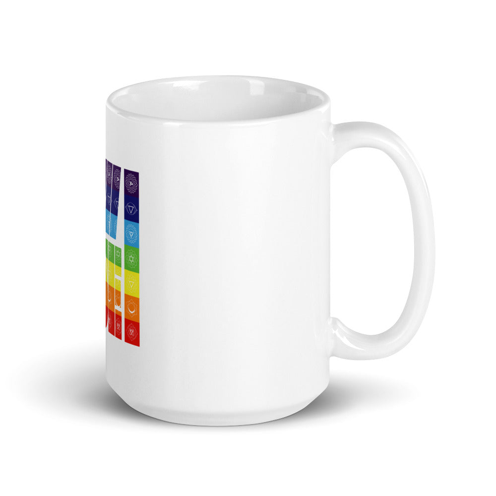 White glossy mug