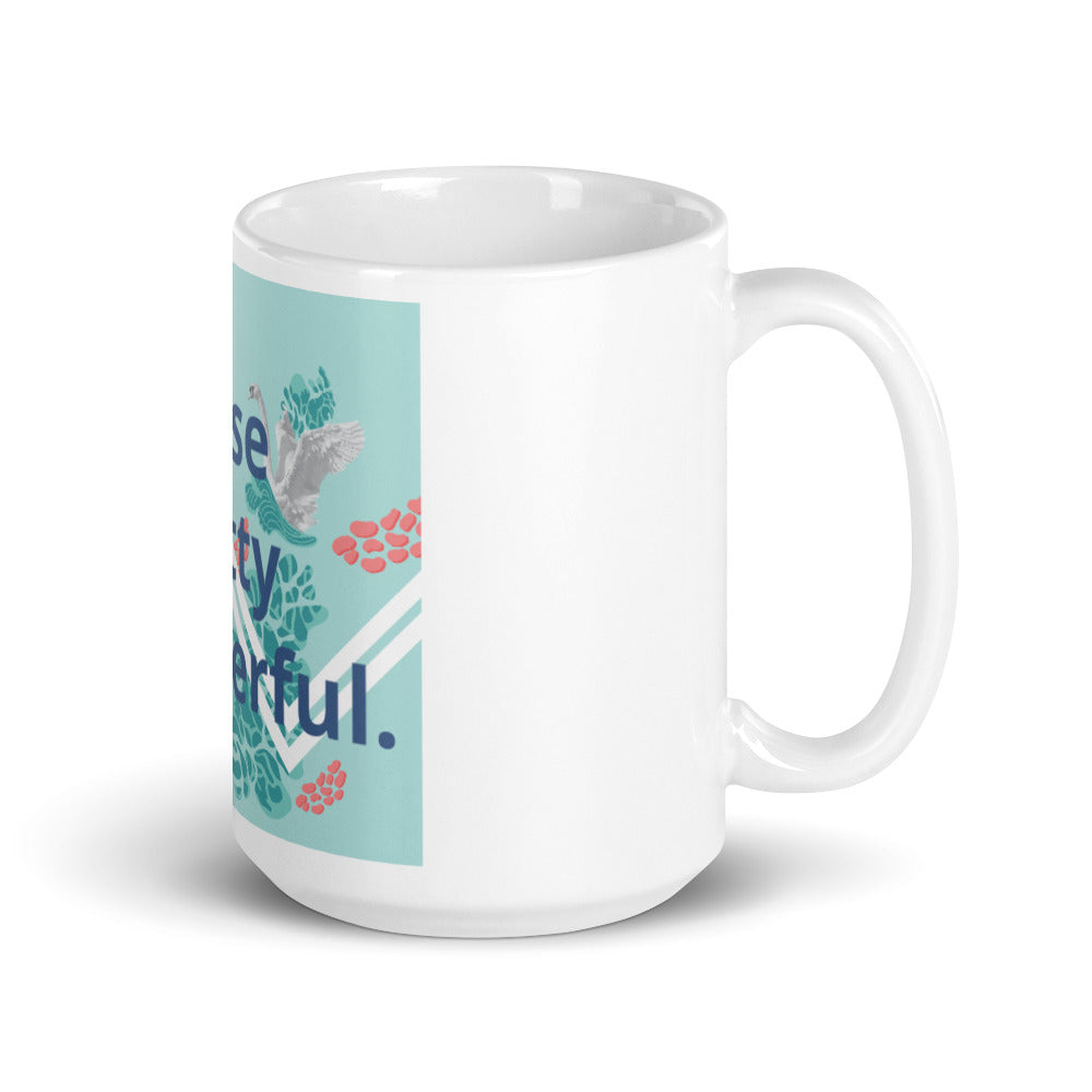 White glossy mug